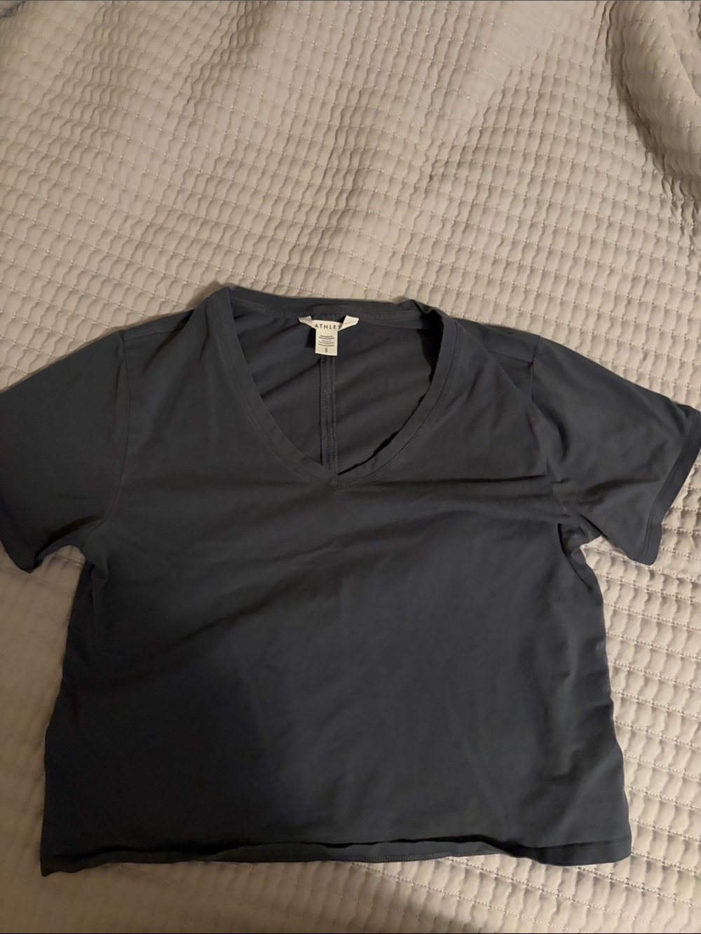 Athleta V-Neck Short Sleeve Tee in Navy
